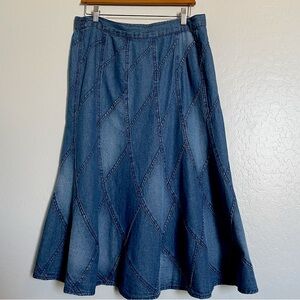 Studio West denim long skirt